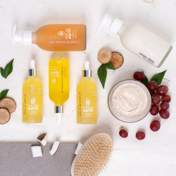 Linea prodotti corpo Pinotage, vinoterapia ad azione antiossidante e idratante DI HEALING EARTH 