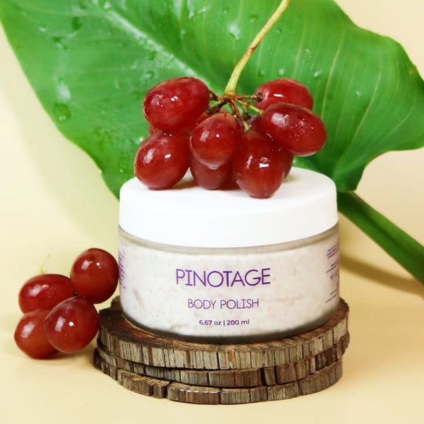 Scrub corpo con olio di Pinotage effetto nutriente e illuminante con ingredienti naturali per una pelle illuminata e levigata
