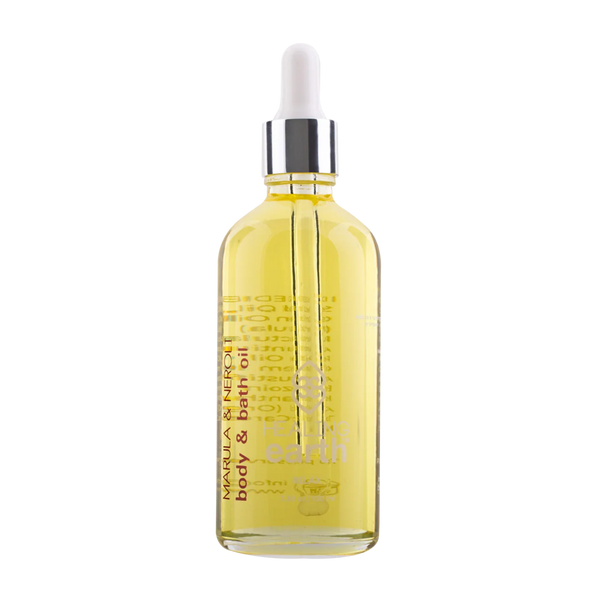 Olio corpo e bagno Marula e Neroli Healing Earth flacone 100 ml