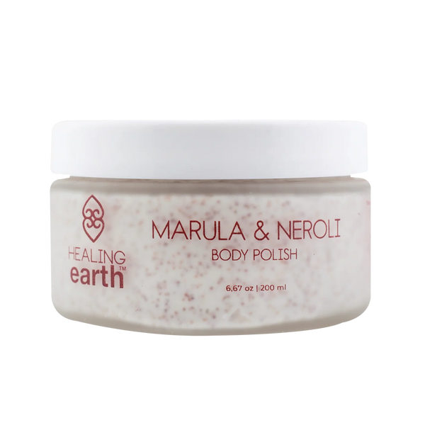 Scrub corpo Marula e Neroli Healing Earth esfoliante delicato naturale per effetto levigante sulla pelle 200ml